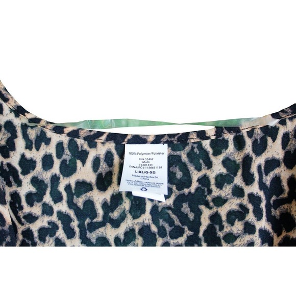 Time and True Leopard Animal Print Kimono Women Size L-XL NWT Beach Cover Up - Picture 5 of 6